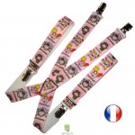 Bretelles quatre saisons rose pour enfant