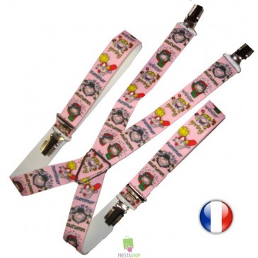 Bretelles quatre saisons rose pour enfant