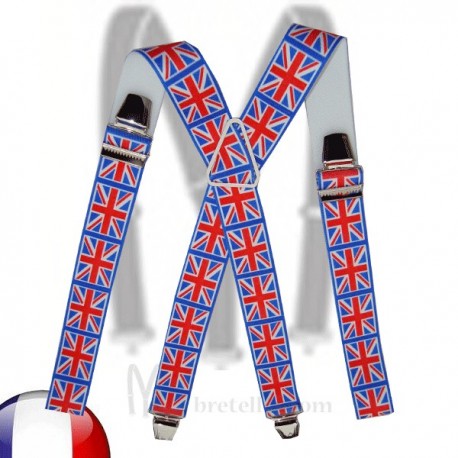 Bretelles homme drapeau anglais