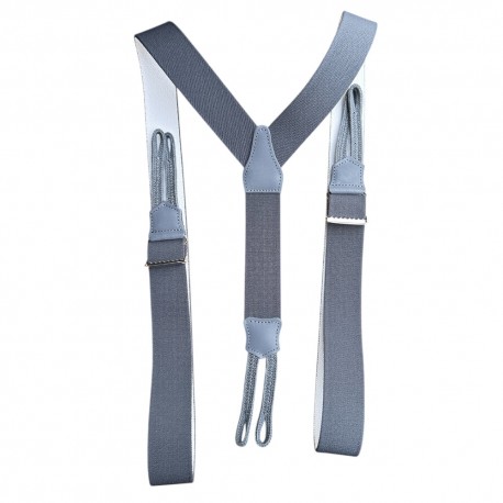 Bretelles homme hercule finition tresse gris