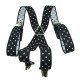 Bretelles homme noir a pois blanc