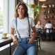 Bretelles fines basic losanges beige et noir