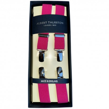 Bretelles roses à clip Albert Thurston – élégance britannique en coffret