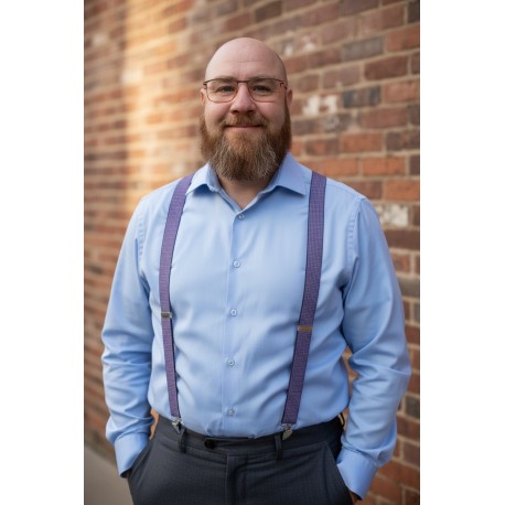 Bretelles homme vichy marron