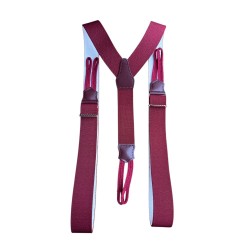 Bretelles à Boutons bordeaux Type hercule tresses