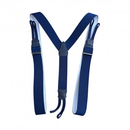 Bretelles à Boutons Bleu marine Type hercule tresses