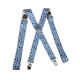 Bretelles à pinces pour homme dandy bleu