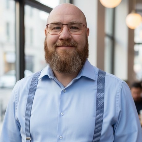 Bretelles homme petits carrés bleu