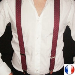 Bretelles homme bordeaux